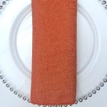 Tangerine Poly Burlap Napkin