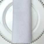 White Poly Burlap Napkin