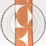 Orange Mod Semicircle Napkin
