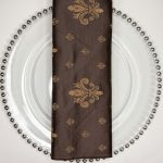 Coffee Fleur De Lis Napkin
