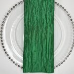 Emerald Crinkle Taffeta Napkin