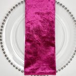 Hot Pink Plush Velvet Napkin
