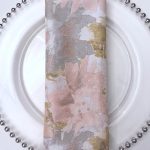 Blush Silver Monet Metallic Napkin