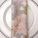Blush Silver Monet Metallic Napkin