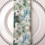 Emerald Gold Monet Metallic Napkin