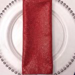 Red Pebblestone Metallic Napkin