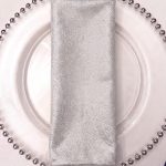 White Pebblestone Metallic Napkin