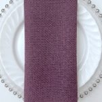 Aubergine Poly Burlap Napkin