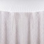 White Metallic Hoop Taffeta